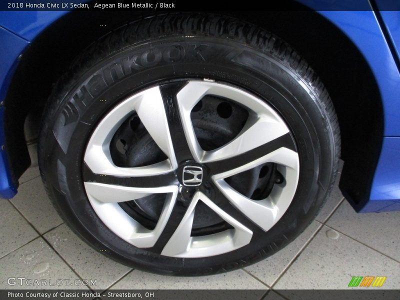 Aegean Blue Metallic / Black 2018 Honda Civic LX Sedan