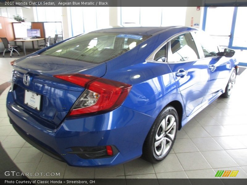 Aegean Blue Metallic / Black 2018 Honda Civic LX Sedan
