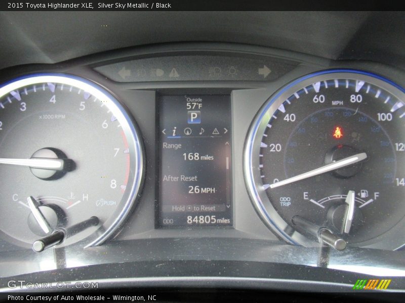 Silver Sky Metallic / Black 2015 Toyota Highlander XLE