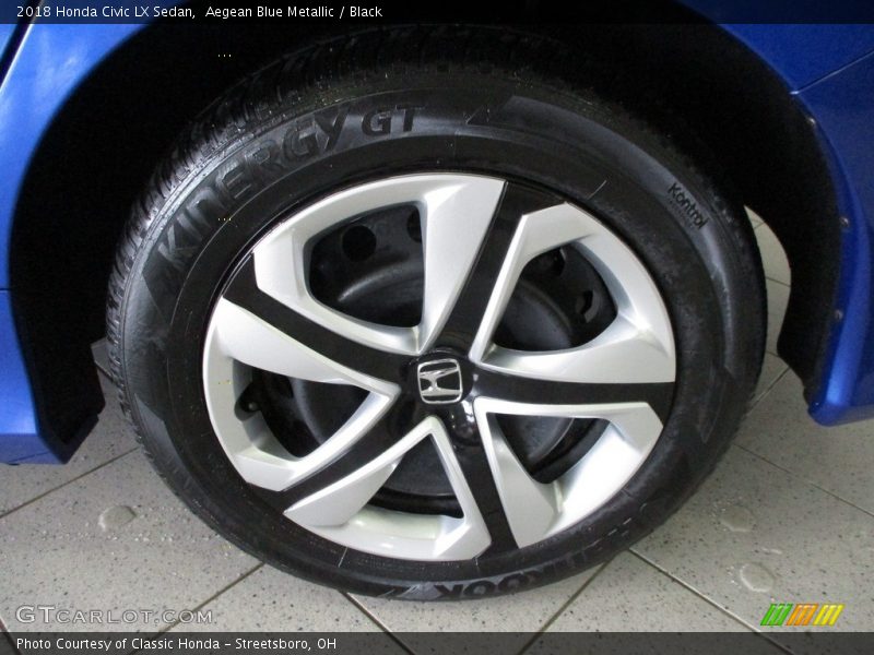 Aegean Blue Metallic / Black 2018 Honda Civic LX Sedan