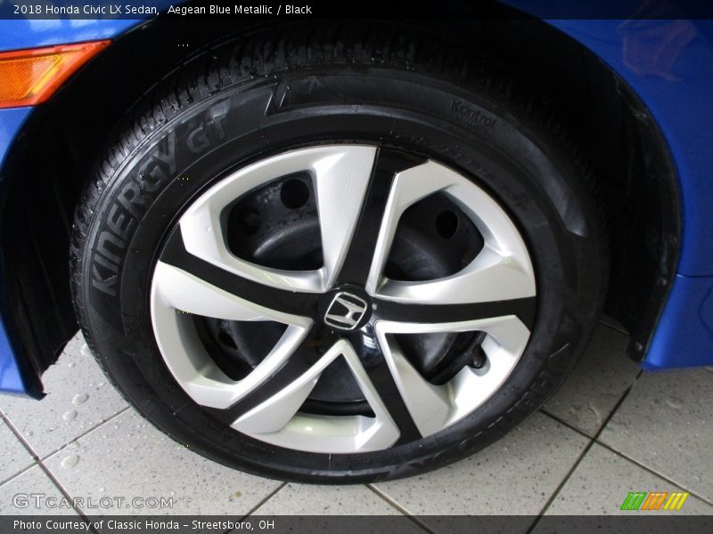 Aegean Blue Metallic / Black 2018 Honda Civic LX Sedan