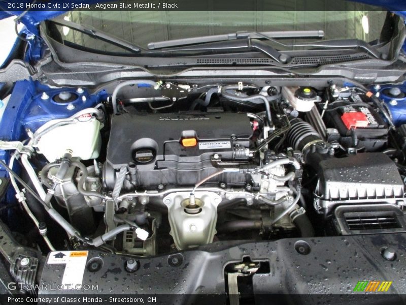 Aegean Blue Metallic / Black 2018 Honda Civic LX Sedan