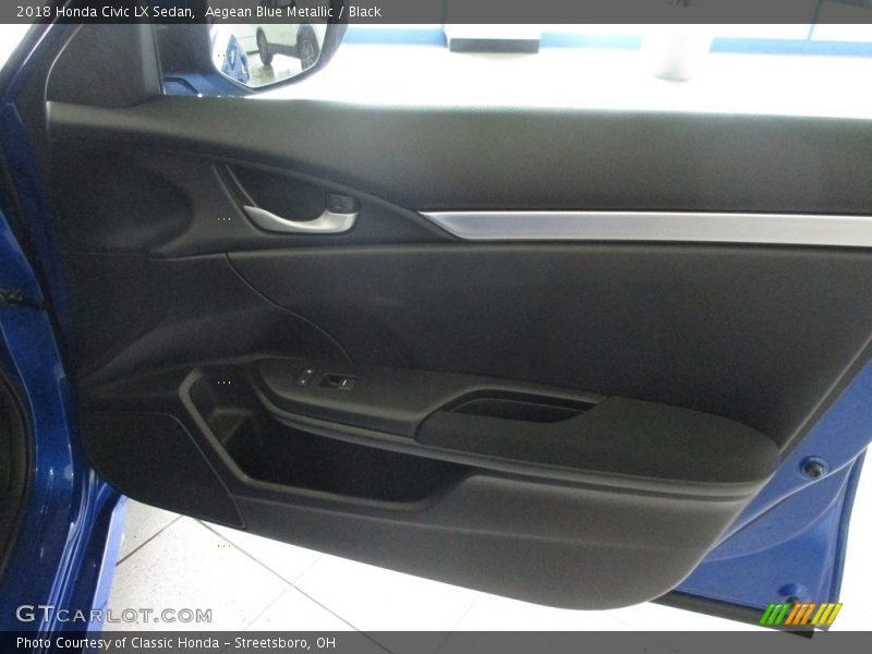 Aegean Blue Metallic / Black 2018 Honda Civic LX Sedan