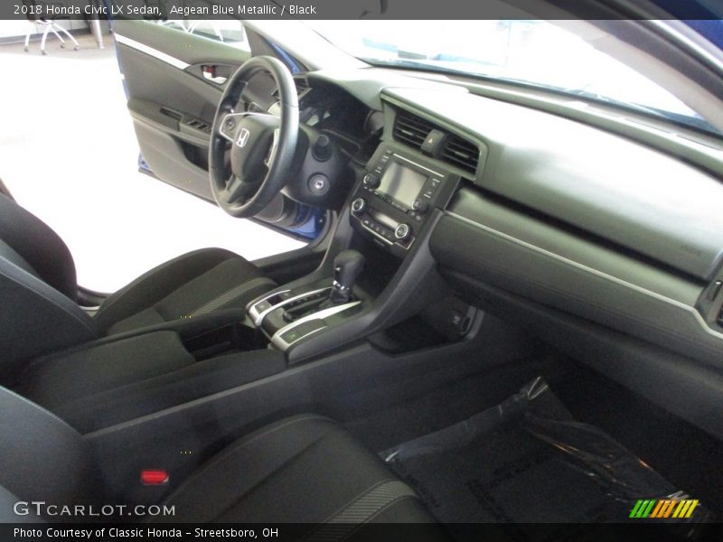 Aegean Blue Metallic / Black 2018 Honda Civic LX Sedan