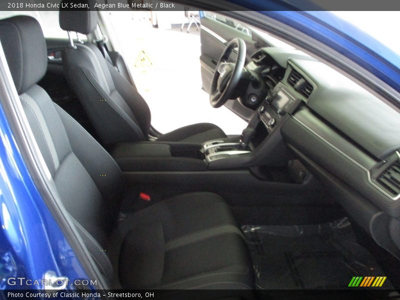 Aegean Blue Metallic / Black 2018 Honda Civic LX Sedan