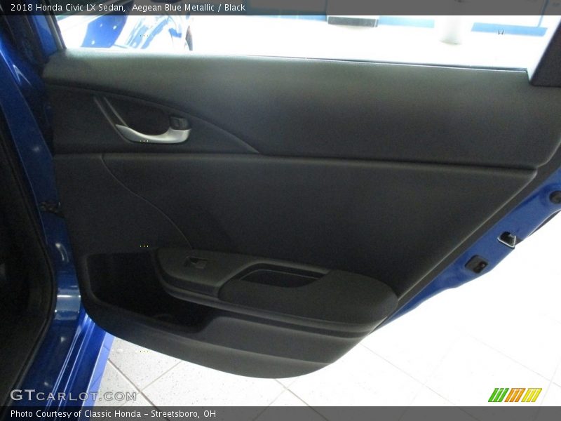 Aegean Blue Metallic / Black 2018 Honda Civic LX Sedan