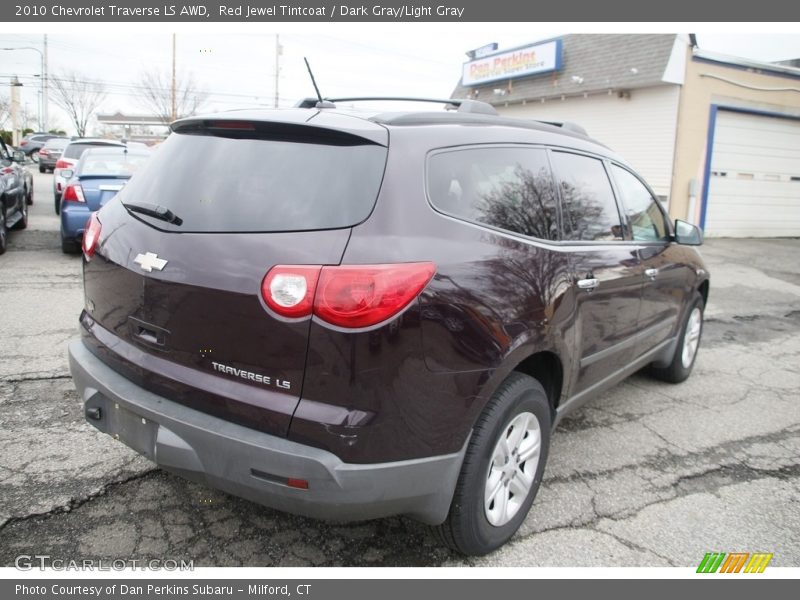 Red Jewel Tintcoat / Dark Gray/Light Gray 2010 Chevrolet Traverse LS AWD