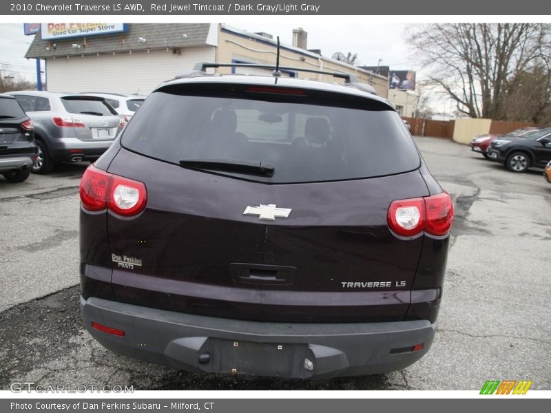 Red Jewel Tintcoat / Dark Gray/Light Gray 2010 Chevrolet Traverse LS AWD