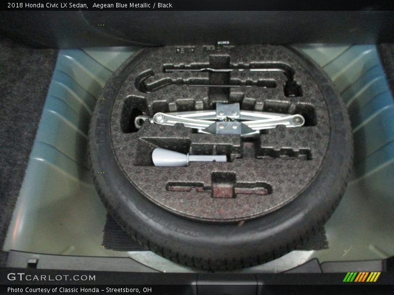 Aegean Blue Metallic / Black 2018 Honda Civic LX Sedan