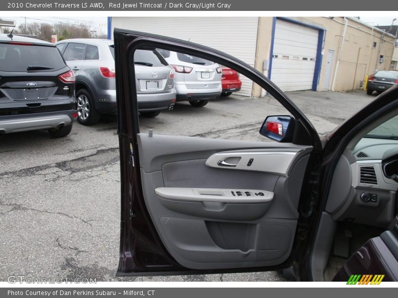Red Jewel Tintcoat / Dark Gray/Light Gray 2010 Chevrolet Traverse LS AWD