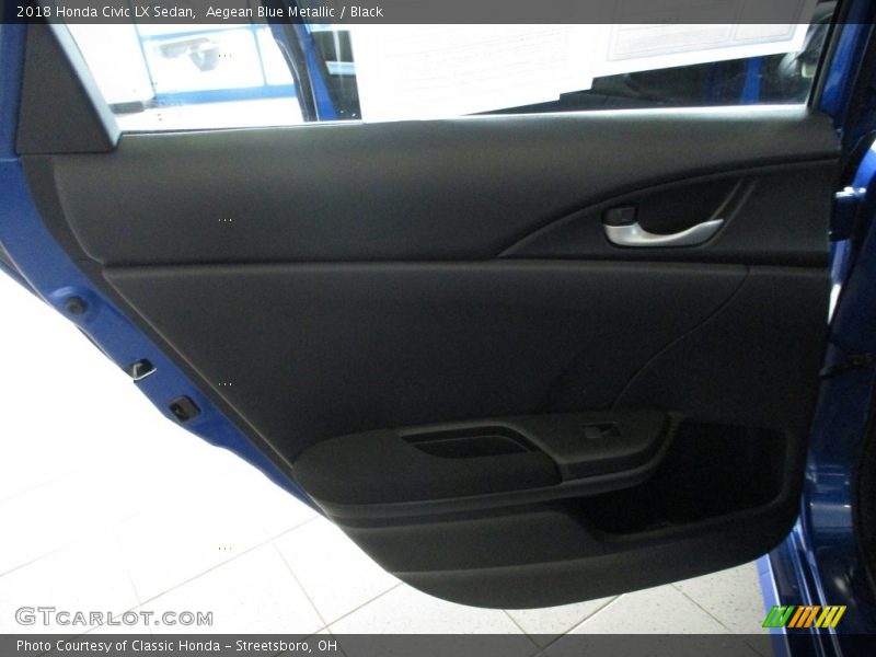 Aegean Blue Metallic / Black 2018 Honda Civic LX Sedan