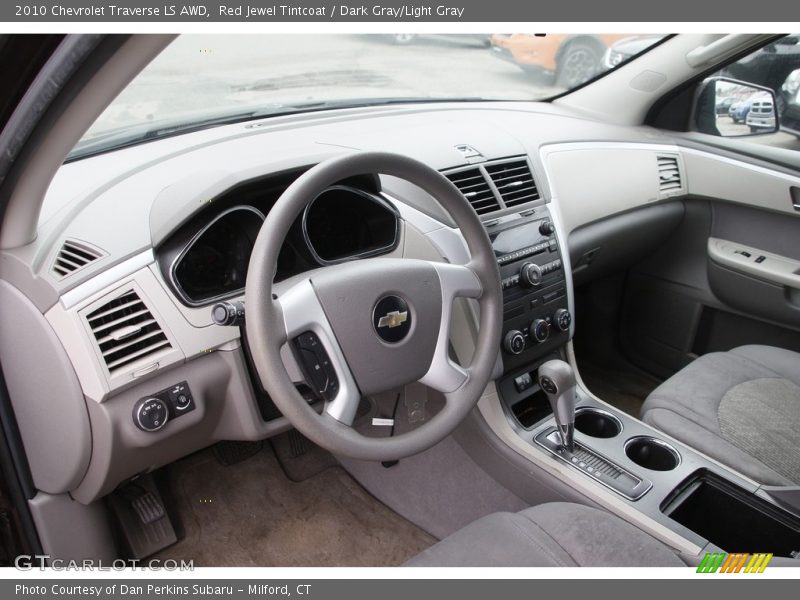 Red Jewel Tintcoat / Dark Gray/Light Gray 2010 Chevrolet Traverse LS AWD