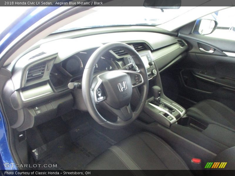 Aegean Blue Metallic / Black 2018 Honda Civic LX Sedan