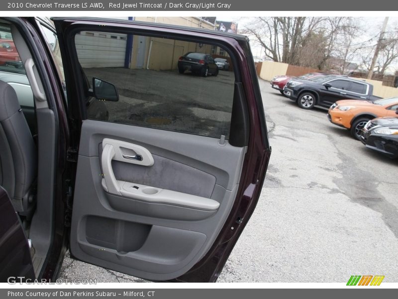 Red Jewel Tintcoat / Dark Gray/Light Gray 2010 Chevrolet Traverse LS AWD