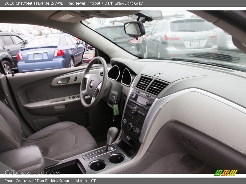 Red Jewel Tintcoat / Dark Gray/Light Gray 2010 Chevrolet Traverse LS AWD