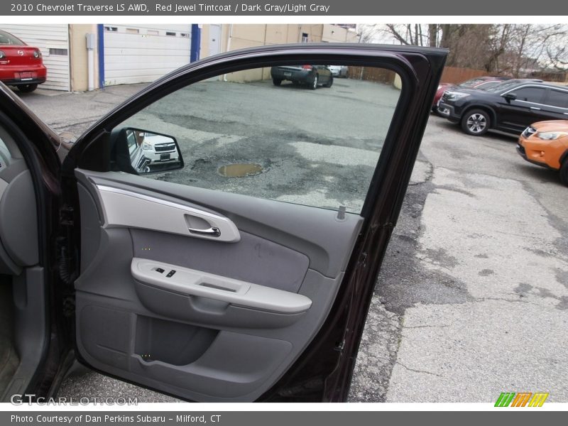 Red Jewel Tintcoat / Dark Gray/Light Gray 2010 Chevrolet Traverse LS AWD