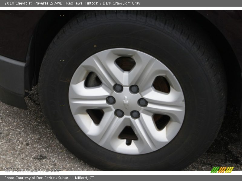 Red Jewel Tintcoat / Dark Gray/Light Gray 2010 Chevrolet Traverse LS AWD