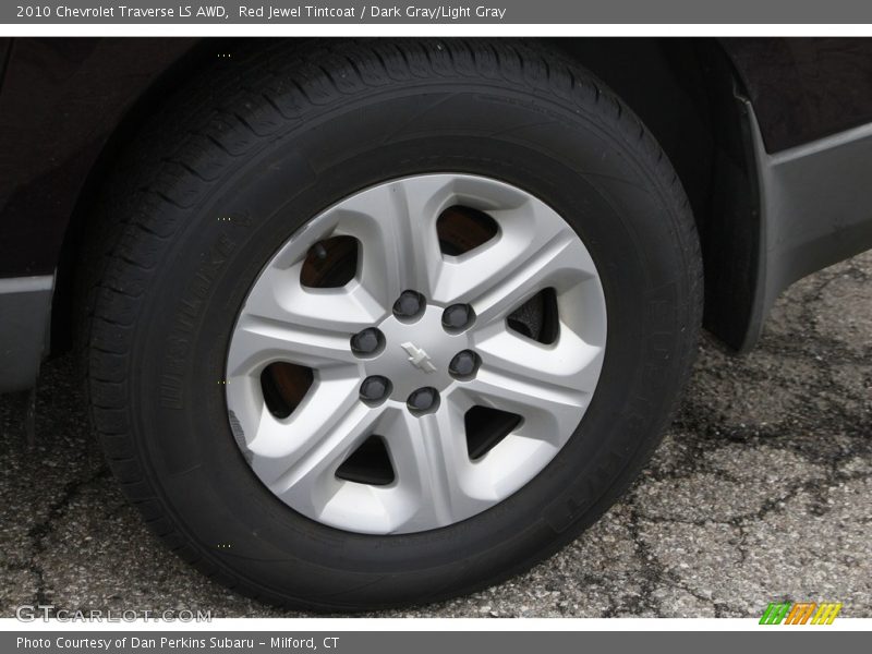Red Jewel Tintcoat / Dark Gray/Light Gray 2010 Chevrolet Traverse LS AWD