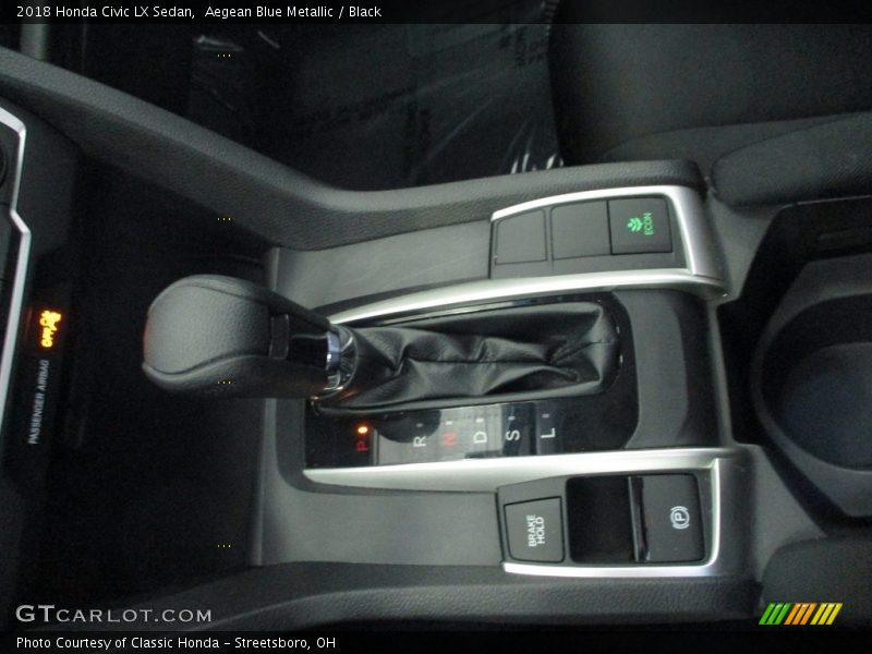 Aegean Blue Metallic / Black 2018 Honda Civic LX Sedan
