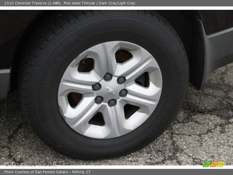 Red Jewel Tintcoat / Dark Gray/Light Gray 2010 Chevrolet Traverse LS AWD