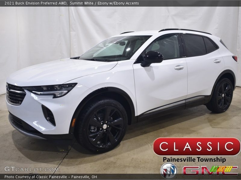 Summit White / Ebony w/Ebony Accents 2021 Buick Envision Preferred AWD