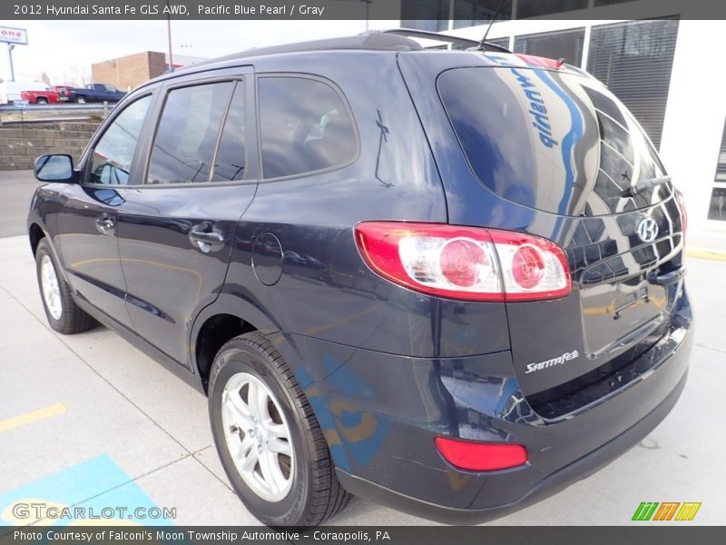 Pacific Blue Pearl / Gray 2012 Hyundai Santa Fe GLS AWD