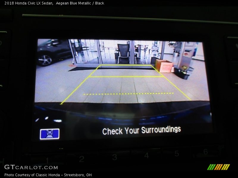 Aegean Blue Metallic / Black 2018 Honda Civic LX Sedan