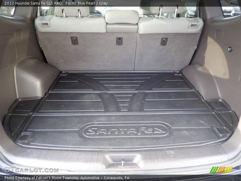 Pacific Blue Pearl / Gray 2012 Hyundai Santa Fe GLS AWD