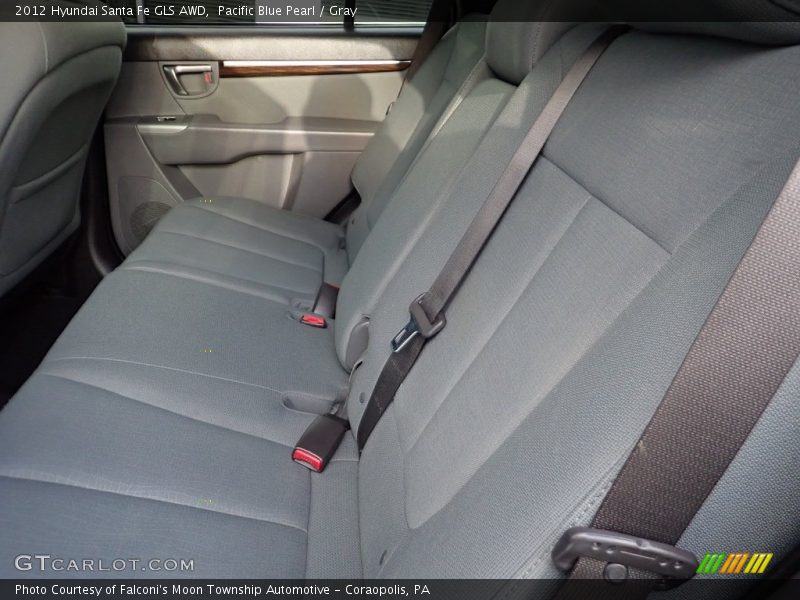 Pacific Blue Pearl / Gray 2012 Hyundai Santa Fe GLS AWD