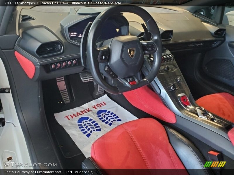 Bianco Isis / Rosso/Nero Ade 2015 Lamborghini Huracan LP 610-4