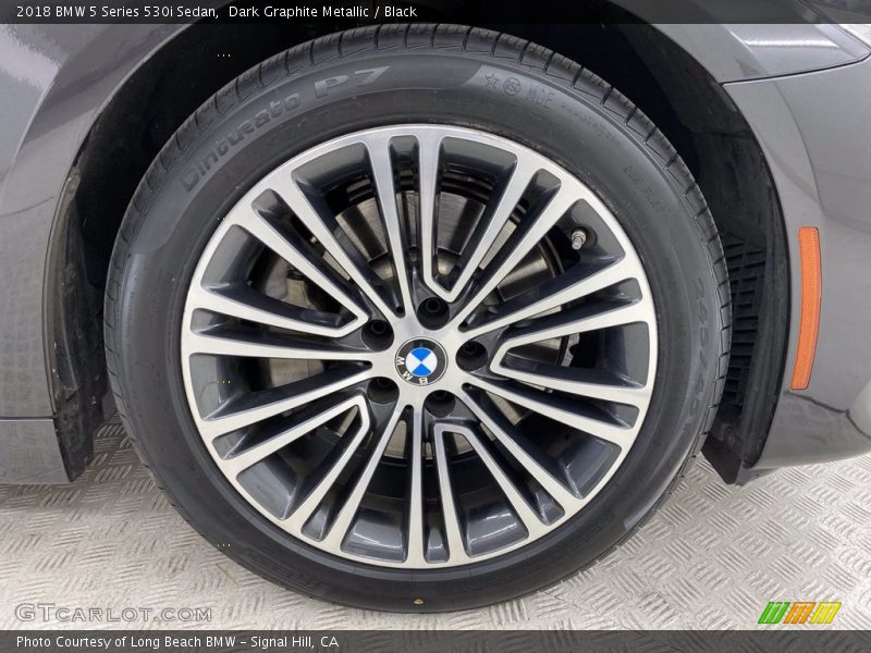 Dark Graphite Metallic / Black 2018 BMW 5 Series 530i Sedan