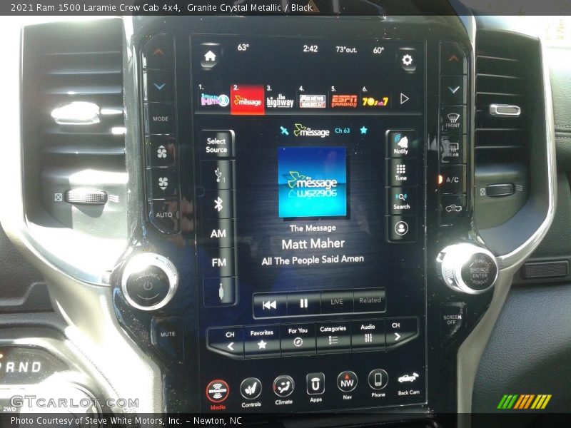 Granite Crystal Metallic / Black 2021 Ram 1500 Laramie Crew Cab 4x4