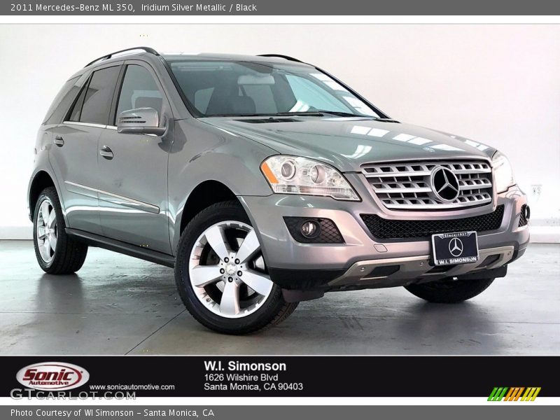 Iridium Silver Metallic / Black 2011 Mercedes-Benz ML 350