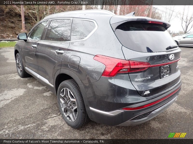 Portofino Gray / Black 2021 Hyundai Santa Fe Limited AWD