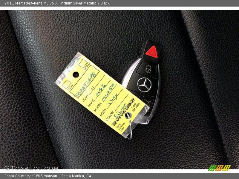 Iridium Silver Metallic / Black 2011 Mercedes-Benz ML 350