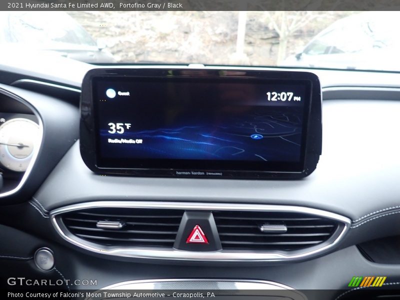 Portofino Gray / Black 2021 Hyundai Santa Fe Limited AWD