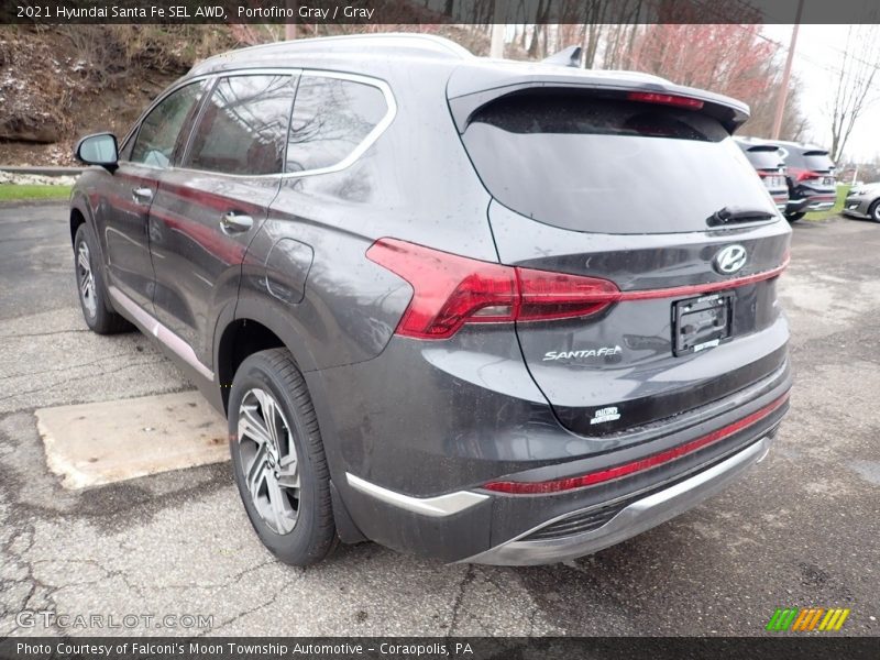 Portofino Gray / Gray 2021 Hyundai Santa Fe SEL AWD