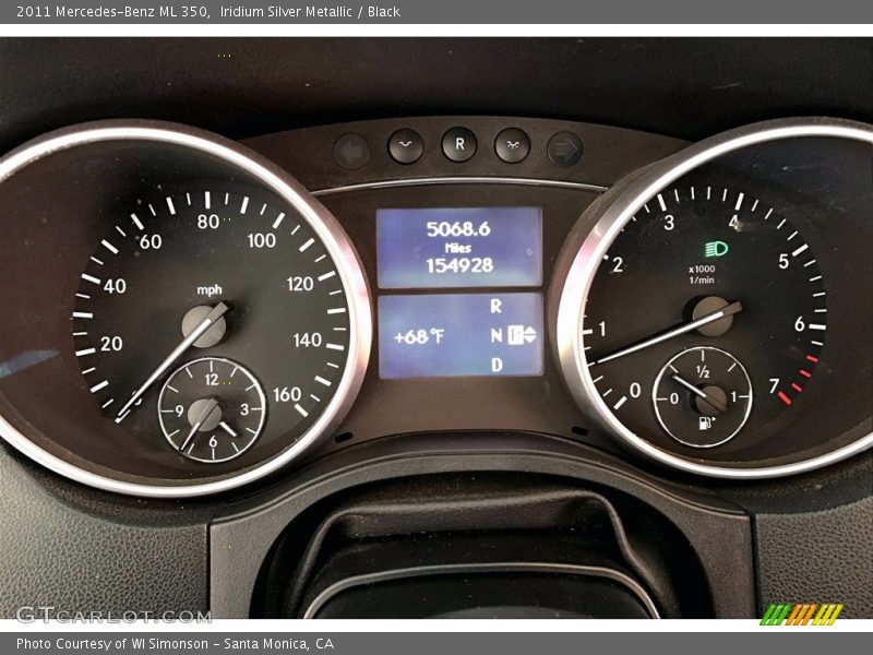 Iridium Silver Metallic / Black 2011 Mercedes-Benz ML 350