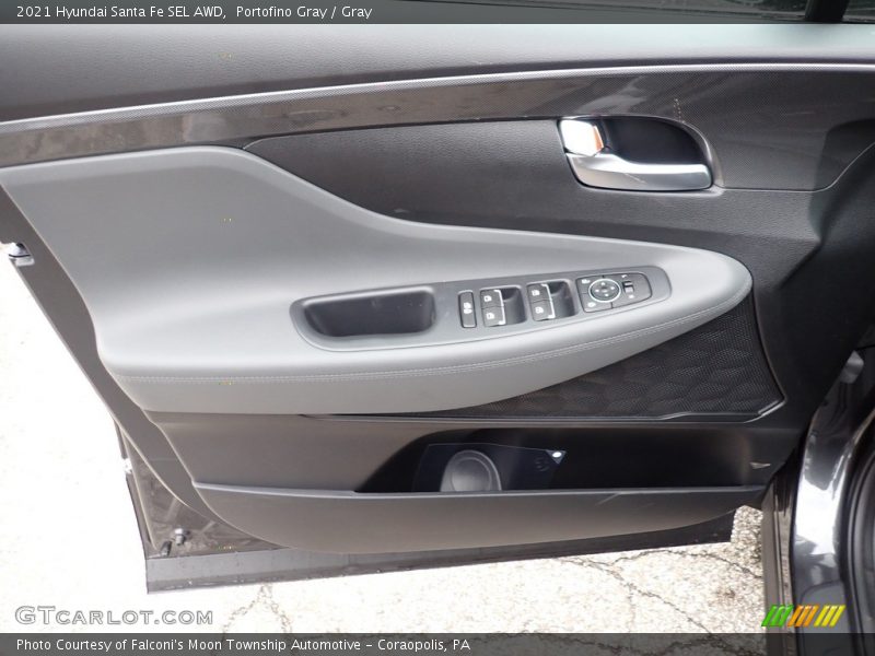 Portofino Gray / Gray 2021 Hyundai Santa Fe SEL AWD