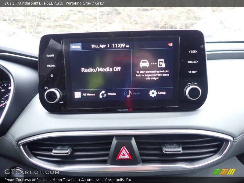 Portofino Gray / Gray 2021 Hyundai Santa Fe SEL AWD