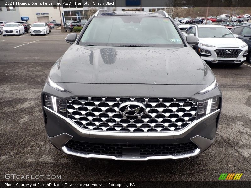 Hampton Gray / Black 2021 Hyundai Santa Fe Limited AWD