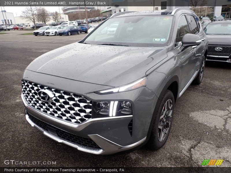 Hampton Gray / Black 2021 Hyundai Santa Fe Limited AWD