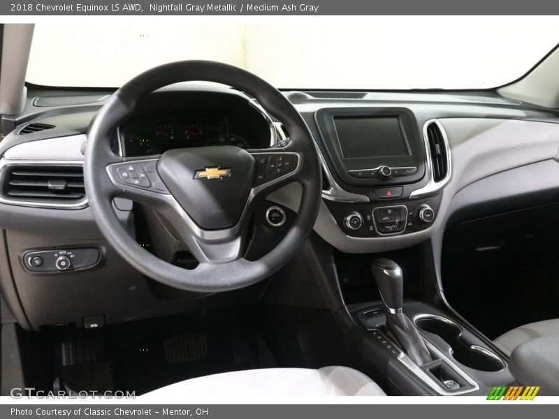 Nightfall Gray Metallic / Medium Ash Gray 2018 Chevrolet Equinox LS AWD