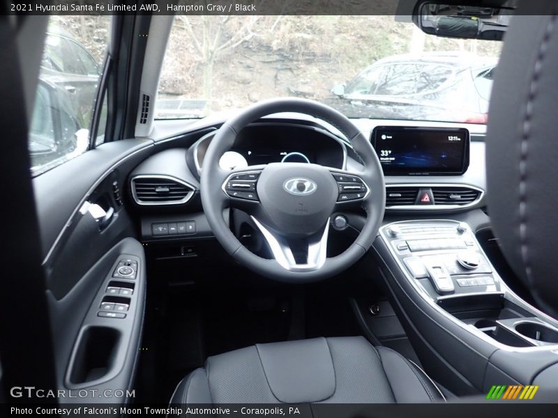 Hampton Gray / Black 2021 Hyundai Santa Fe Limited AWD