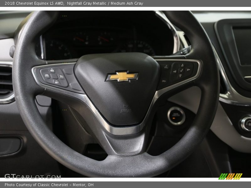 Nightfall Gray Metallic / Medium Ash Gray 2018 Chevrolet Equinox LS AWD