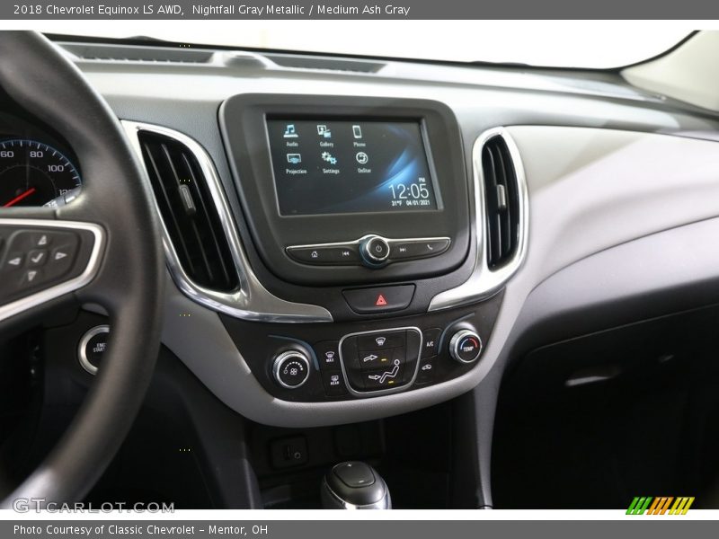 Nightfall Gray Metallic / Medium Ash Gray 2018 Chevrolet Equinox LS AWD