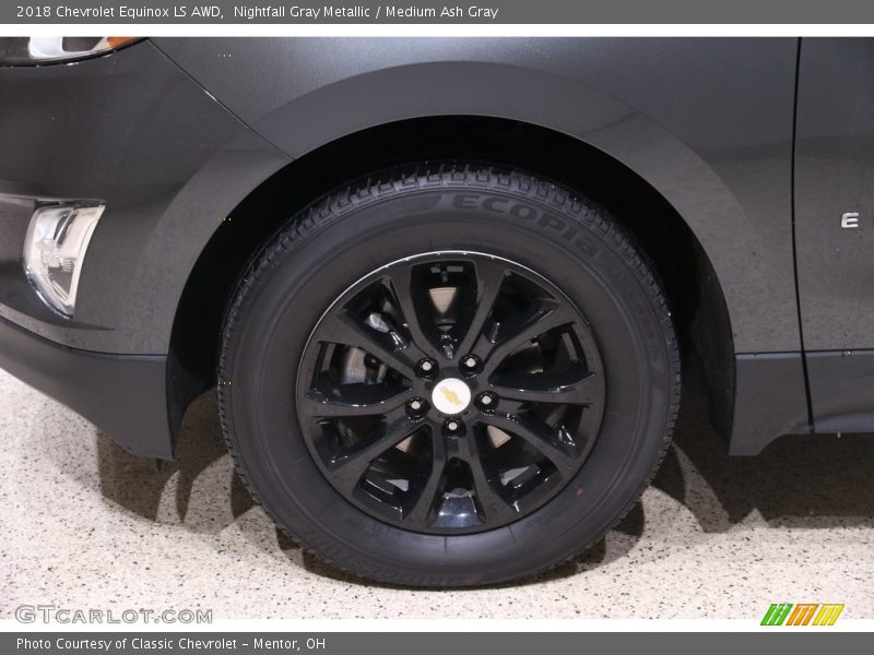 Nightfall Gray Metallic / Medium Ash Gray 2018 Chevrolet Equinox LS AWD
