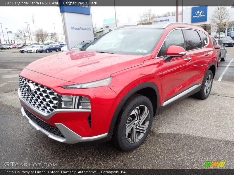 Calypso Red / Black 2021 Hyundai Santa Fe SEL AWD