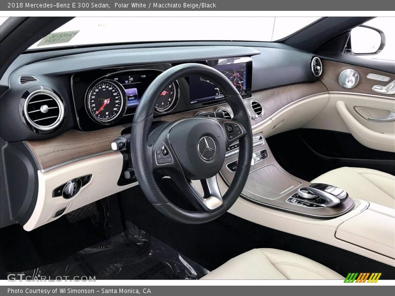 Polar White / Macchiato Beige/Black 2018 Mercedes-Benz E 300 Sedan