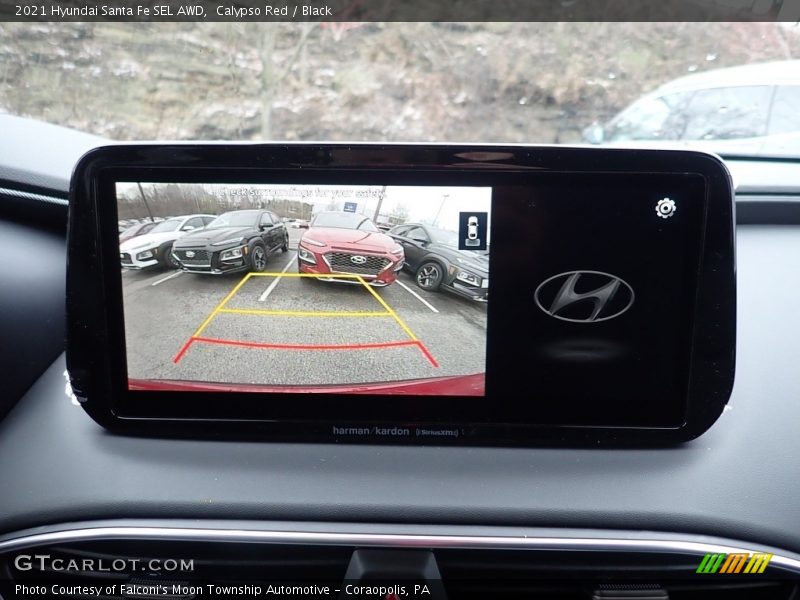 Calypso Red / Black 2021 Hyundai Santa Fe SEL AWD
